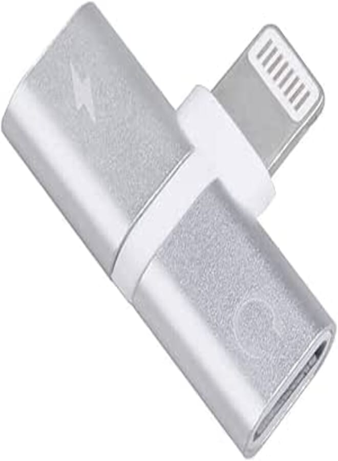 Lightning Audio & Charging Splitter Adapter (Silver)